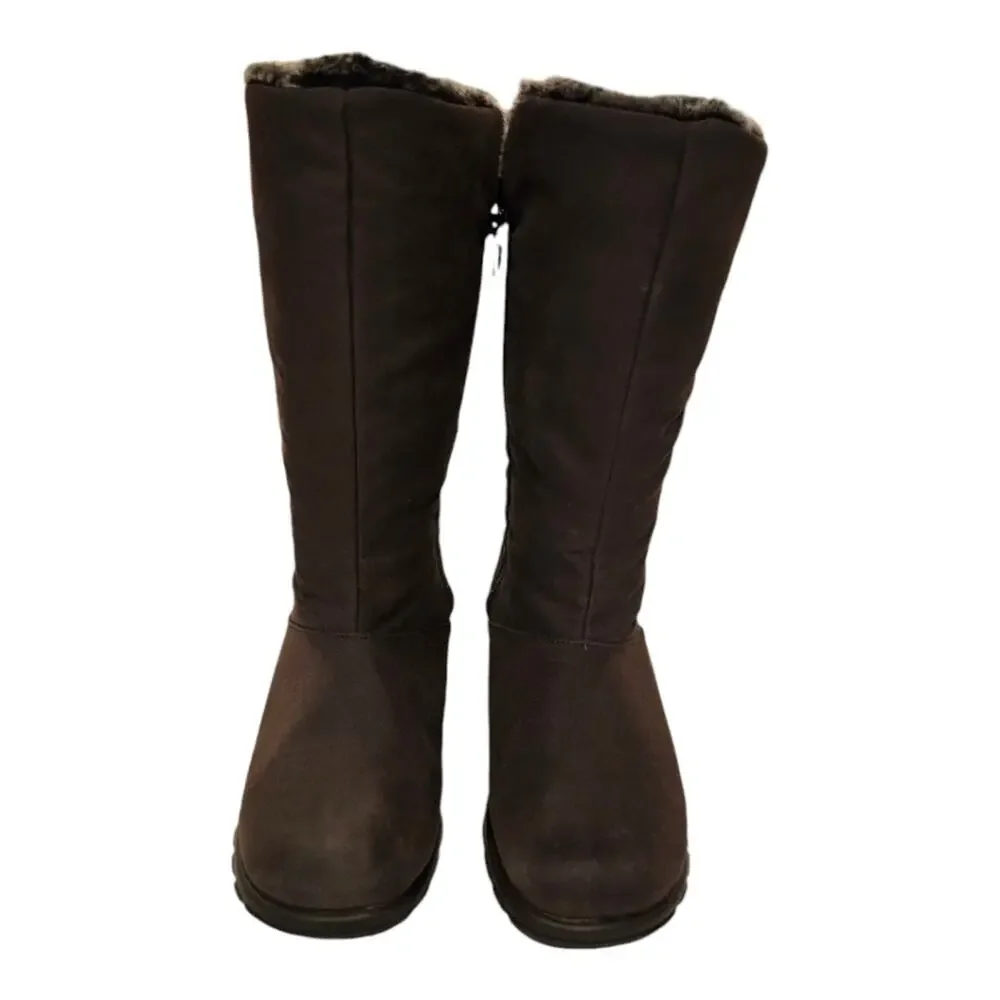 Toe Warmers Janet Brown Faux Fur Lined Winter Boots Made in Canada 7.5 M
